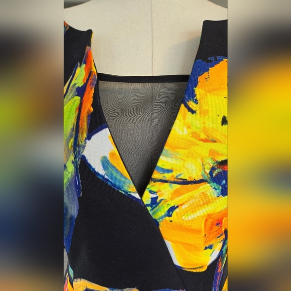 NWT Milly Pop Art Ella Floral Midi Dress - Size 4 - Picture 11 of 11